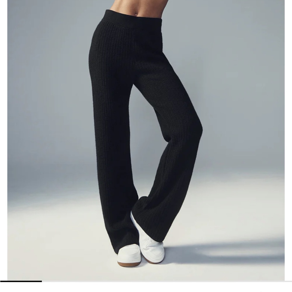 Alo cashmere high waist plush waffle pants
